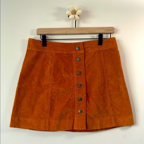 Madewell Orange Mini A-line Skirt Casual - Picture 1 of 8